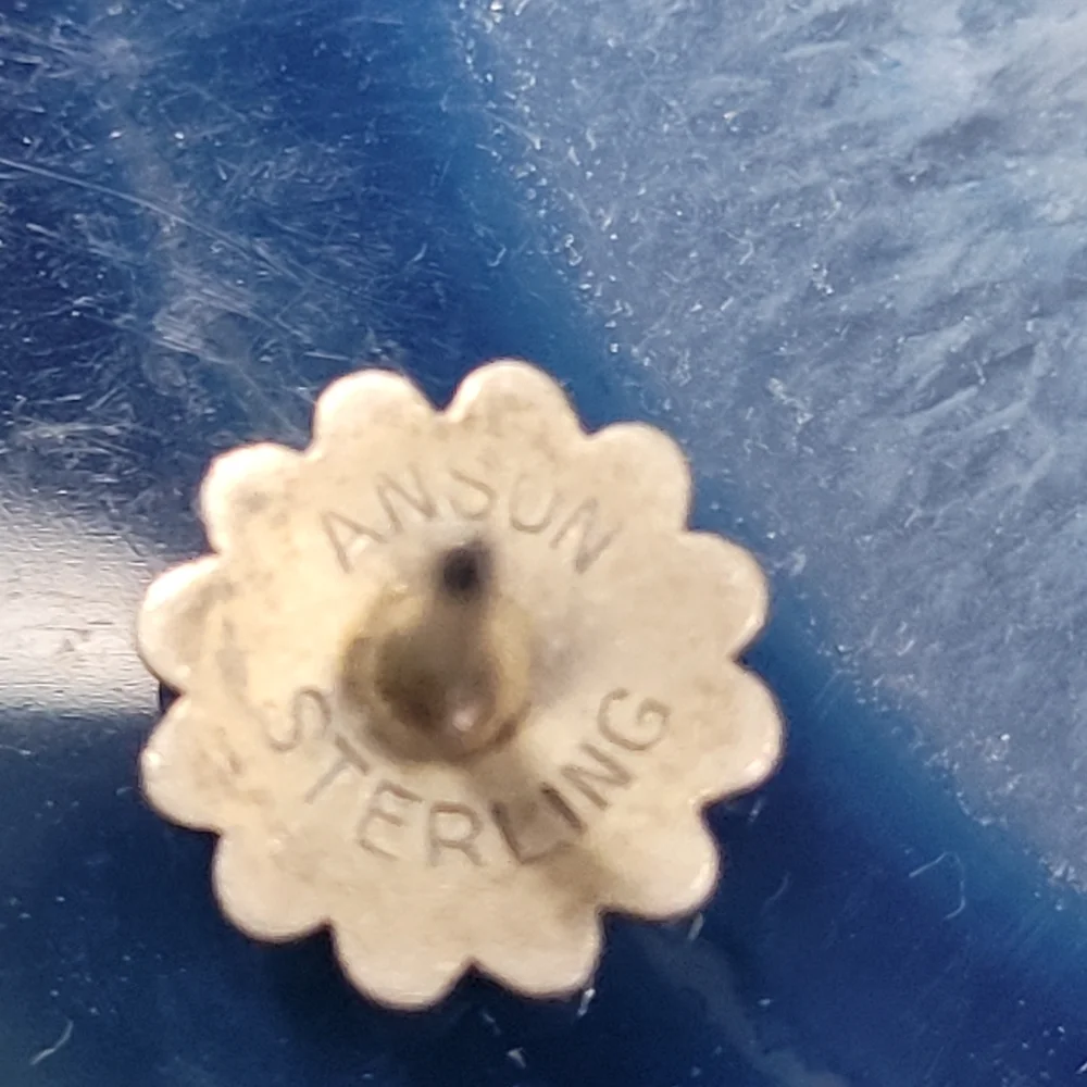 Anson Sterling Floral Tie Tack.